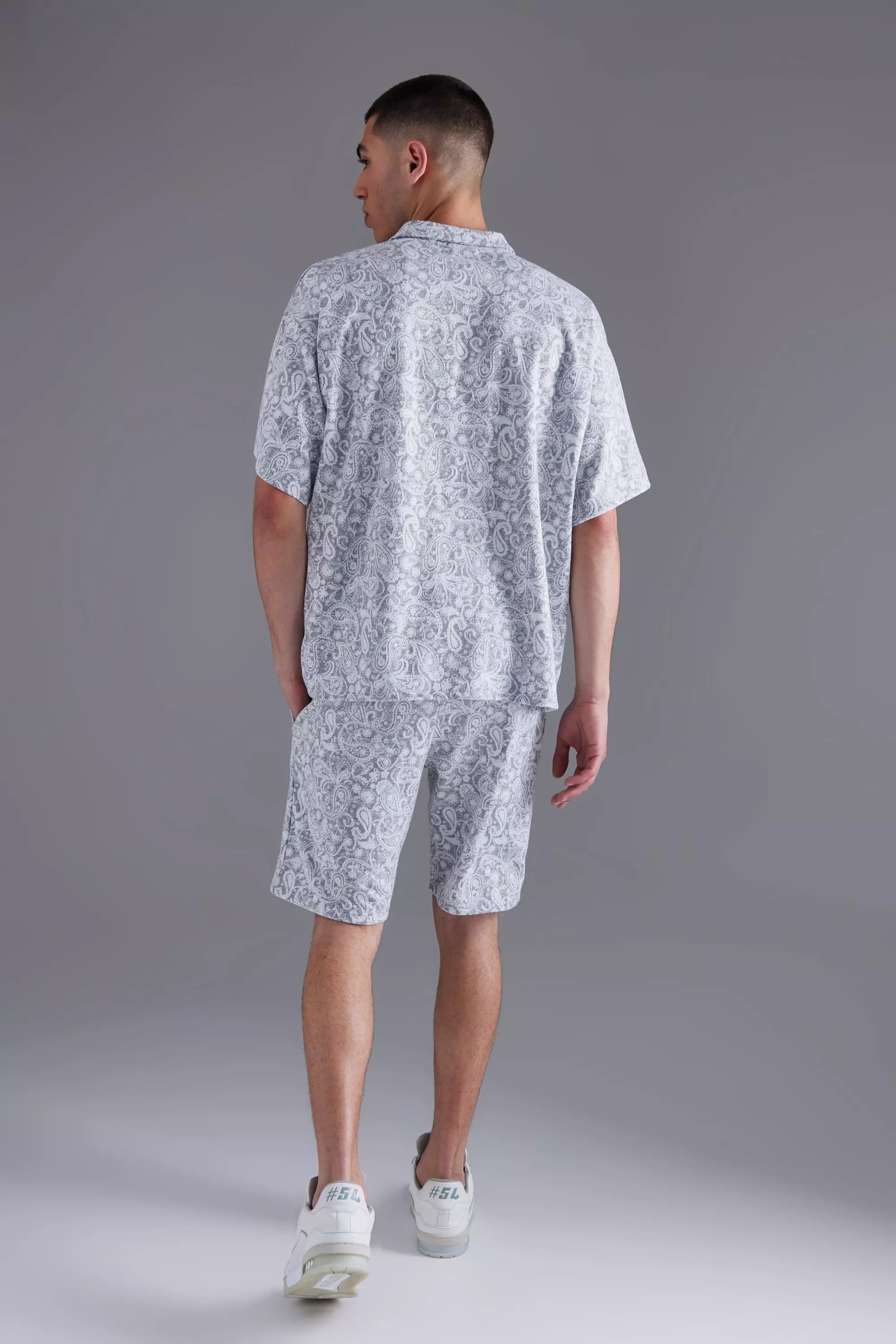 Paisley Jacquard Shirt & Short Set